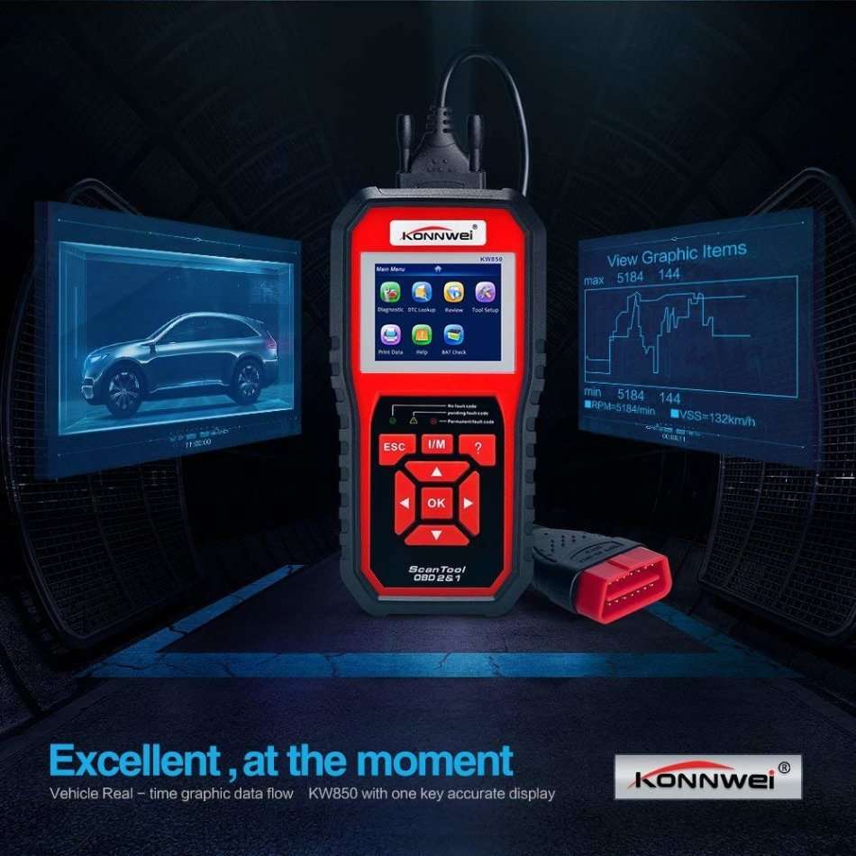 KONNWEI KW850 OBD2 Scanner Car Engine Fault Code Reader Automotive Scan Diagnostic Tool