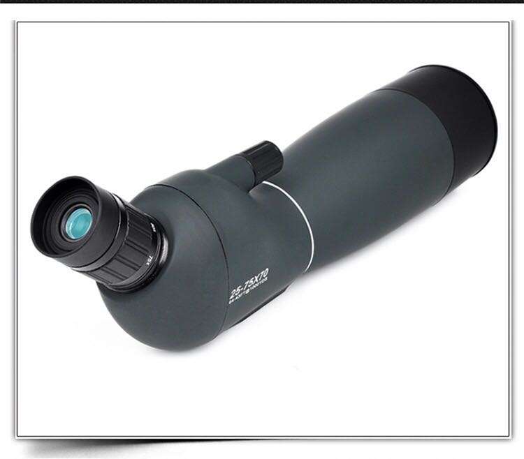 25-7570 Angled Spotting Scope Zoom Lens Waterproof with Tripod Phone Adapter High Definition Night V