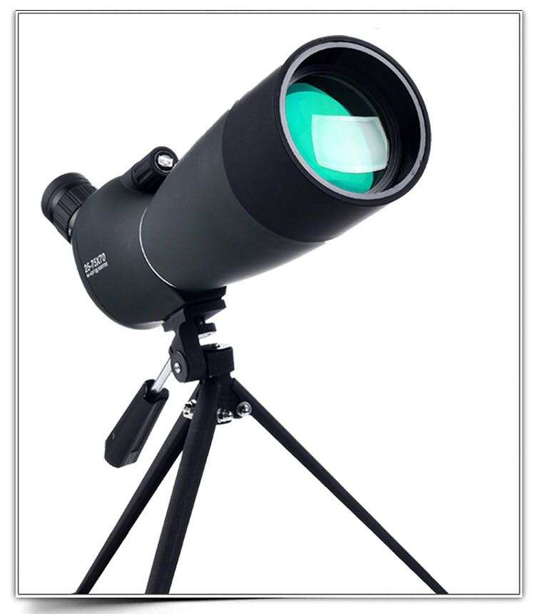 25-7570 Angled Spotting Scope Zoom Lens Waterproof with Tripod Phone Adapter High Definition Night V