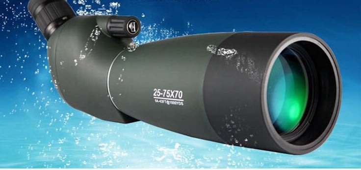 25-7570 Angled Spotting Scope Zoom Lens Waterproof with Tripod Phone Adapter High Definition Night V