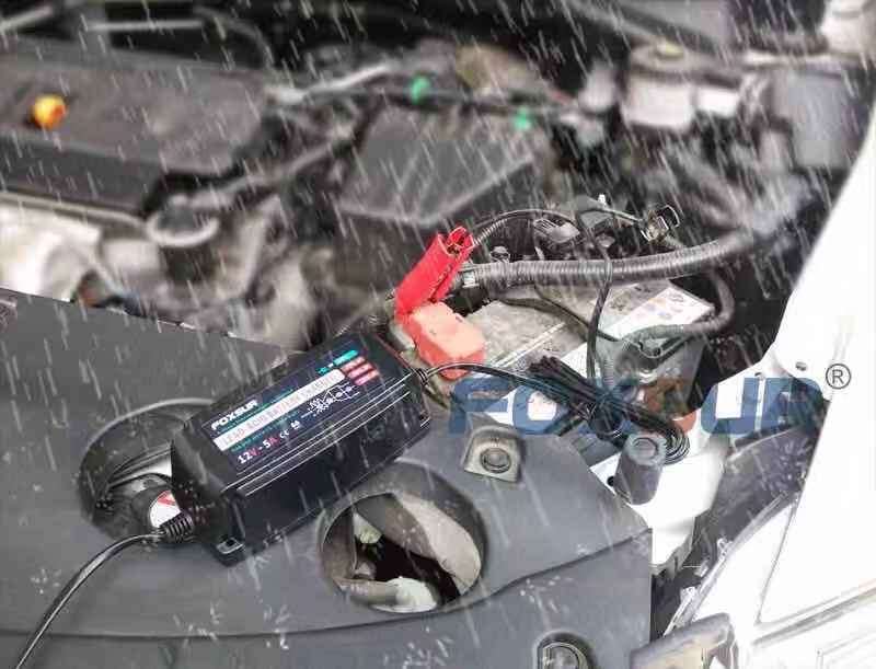 Car Battery Charger Smart Repair 12V5A 4-Stage Waterproof Battery Charger