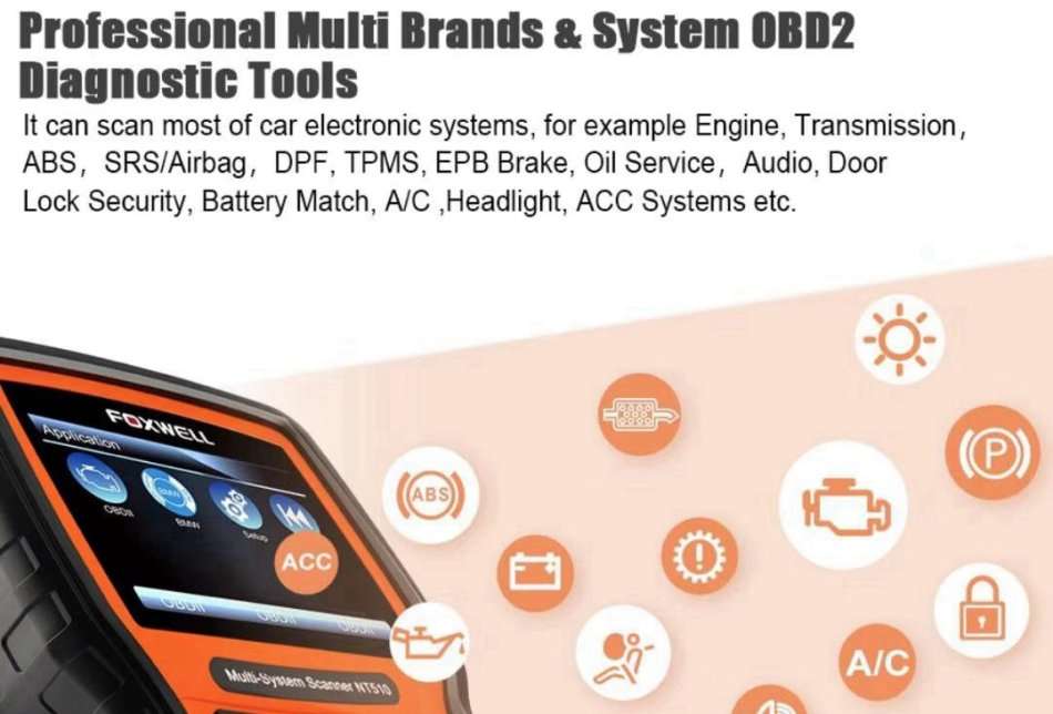 FOXWELL NT510 Auto OBD2 Scanners Code Reader for BMW Full System Car