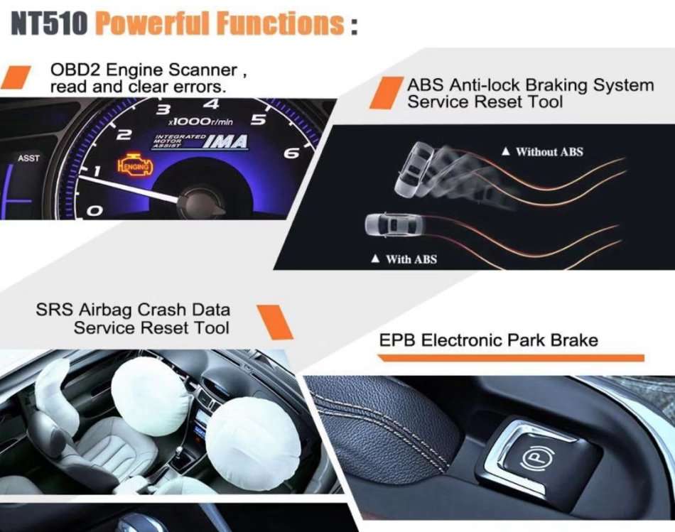 FOXWELL NT510 Auto OBD2 Scanners Code Reader for BMW Full System Car