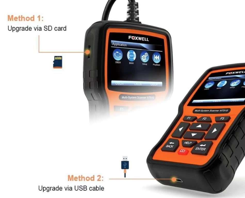 FOXWELL NT510 Auto OBD2 Scanners Code Reader for BMW Full System Car