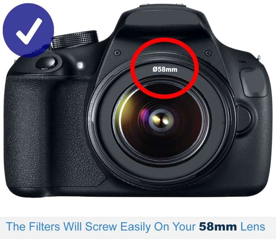 58MM Professional Lens & Filter Bundle  Complete DSLR/SLR Compact Camera Accessory Kit  Lenses (Te