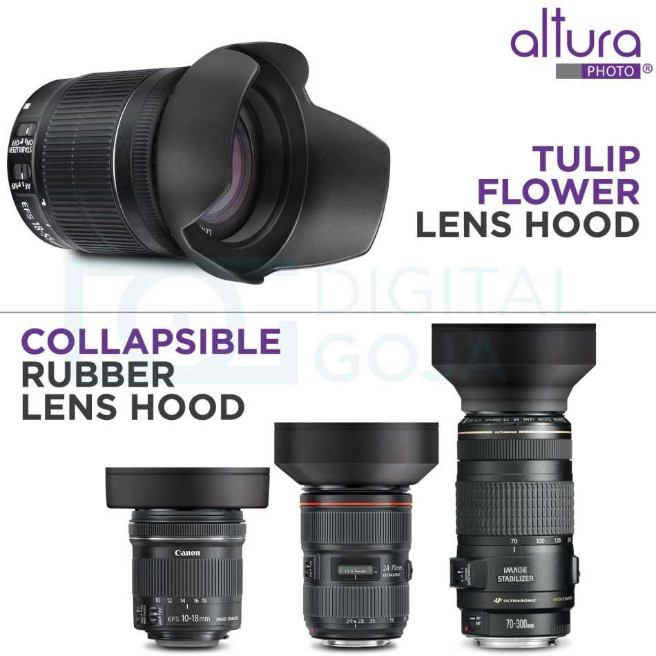 58MM Complete Lens Filter Accessory Kit (UV, CPL, FLD, ND2, ND4, ND8 and Macro Lens Set) for Canon E