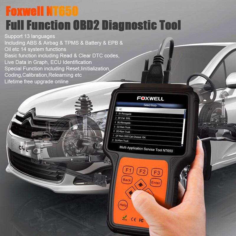 FOXWELL NT510 Auto OBD2 Scanners Code Reader for BMW Full System Car