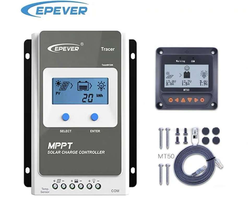 EPEVER MPPT Charge Controller 30A, Solar Panel Charge Controller 12V/24V Auto, Max Input 100V PV Neg