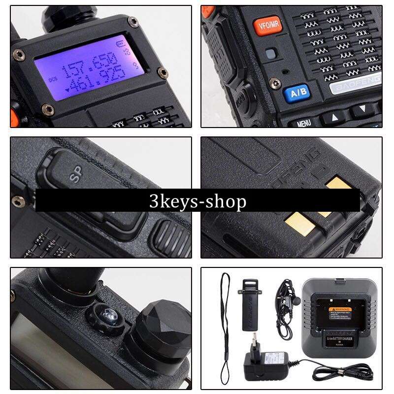 2 For R BaoFeng BF-F8HP (UV-5R 3rd Gen) 8-Watt Dual Band Two-Way Radio