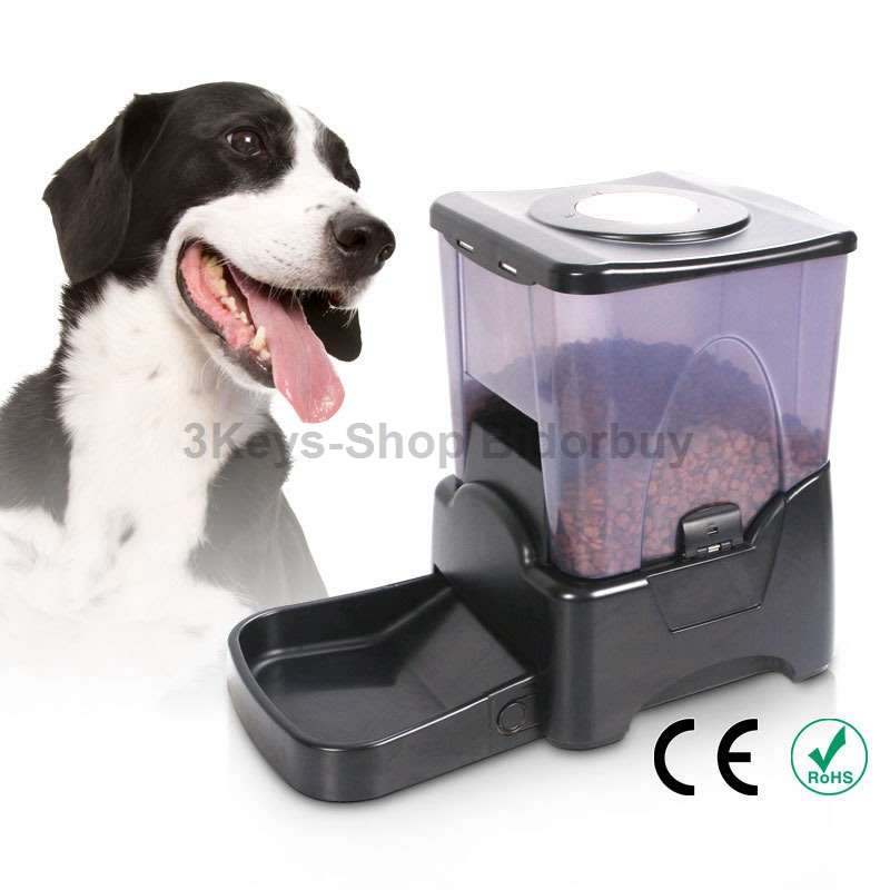 StarsDeals 10L Automatic Pet Food Feeder  LCD Display Programmable Portion