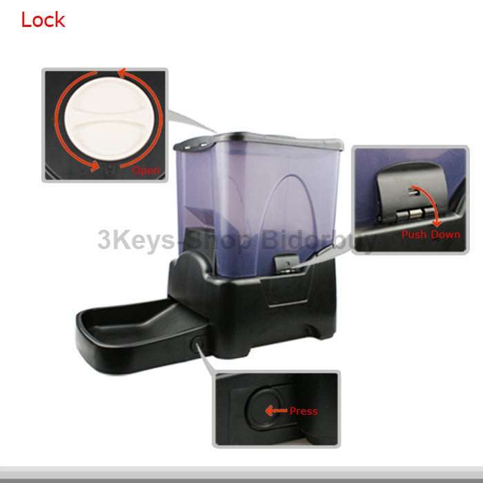 StarsDeals 10L Automatic Pet Food Feeder  LCD Display Programmable Portion