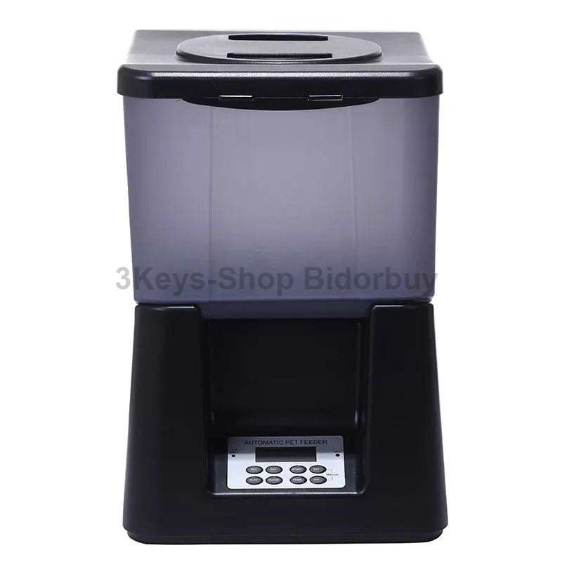 StarsDeals 10L Automatic Pet Food Feeder  LCD Display Programmable Portion
