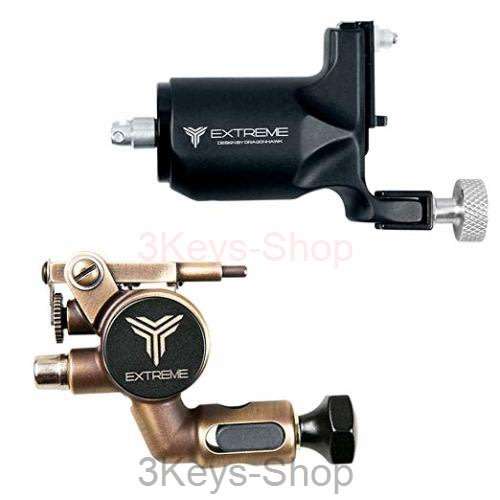 Dragonhawk Extreme Rotary Tattoo Machine Carbon Steel Machine for Tattoo Artists (Black)