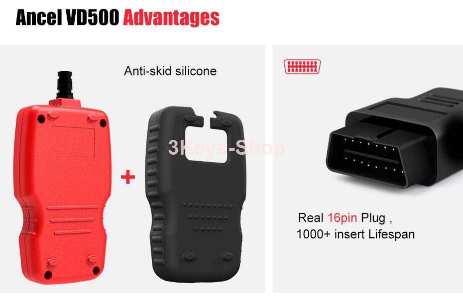 ANCEL VD500 OBD II Diagnostic Scanner for Volkswagen VW Audi Skoda Seat Check Engine Light EPB ABS S