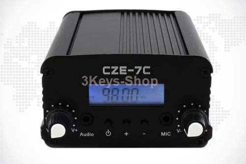 CZH CZE-7C FM 7W Transmitter Mini Radio Stereo Station PLL LCD with Antenna Kit