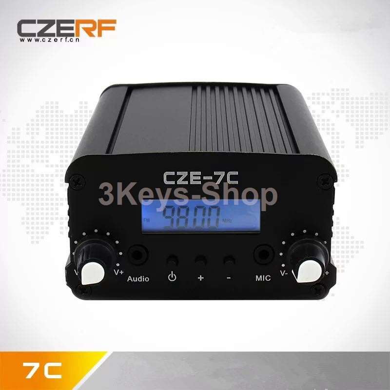 CZH CZE-7C FM 7W Transmitter Mini Radio Stereo Station PLL LCD with Antenna Kit