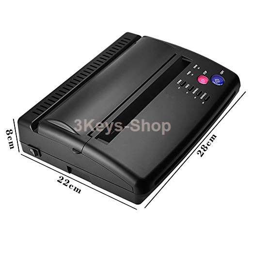 Black Tattoo Transfer Stencil Machine Thermal Copier Printer with Bonus Papers