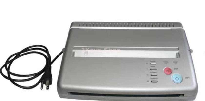 Black Tattoo Transfer Stencil Machine Thermal Copier Printer with Bonus Papers