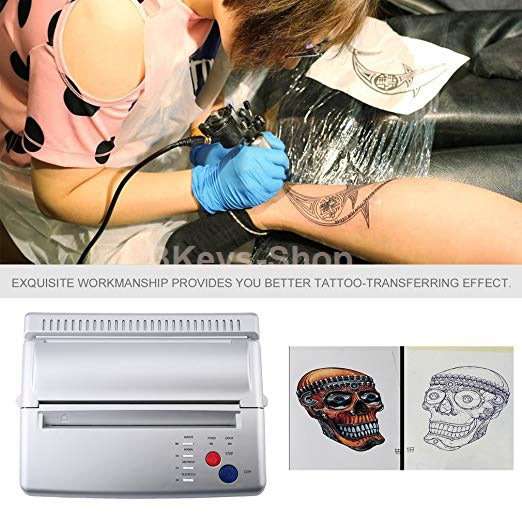 Black Tattoo Transfer Stencil Machine Thermal Copier Printer with Bonus Papers