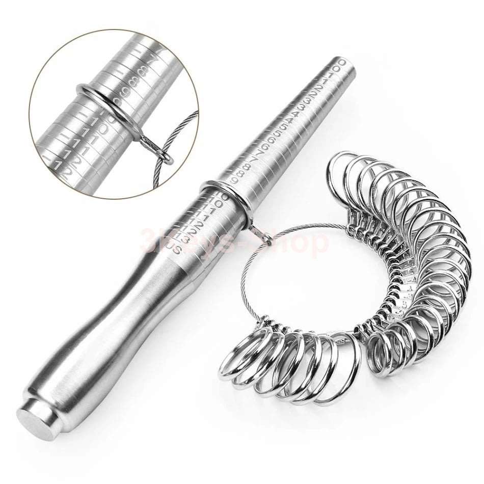 Jewelry Ring Sizer Tools Including Ring Mandrel, Jewelry Hammer, Ring Sizer Guage, Ring Sizer Adjus