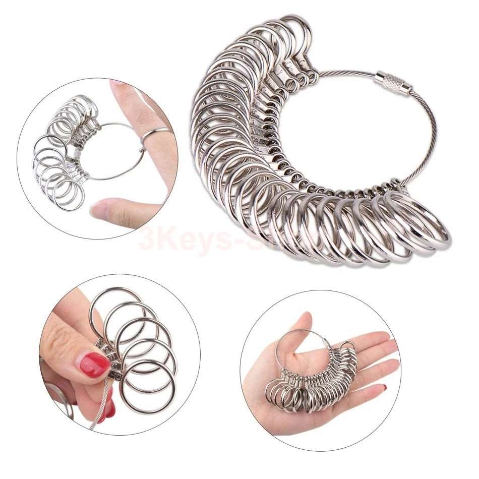 Jewelry Ring Sizer Tools Including Ring Mandrel, Jewelry Hammer, Ring Sizer Guage, Ring Sizer Adjus