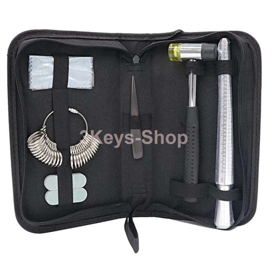 Jewelry Ring Sizer Tools Including Ring Mandrel, Jewelry Hammer, Ring Sizer Guage, Ring Sizer Adjus