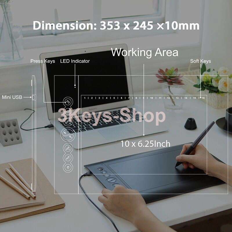 2019 new Huion H610 pro V2  UPGRADE VERISON OF H610PRO Art Graphics Drawing Tablet