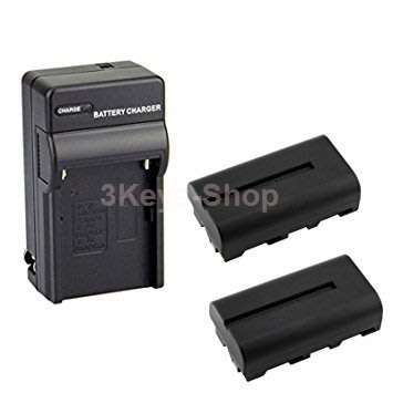 2400mAh NP-F550/570 Li-ion Replacement Battery(2 Pack) with Recharge Charger for Sony NP-F550/570