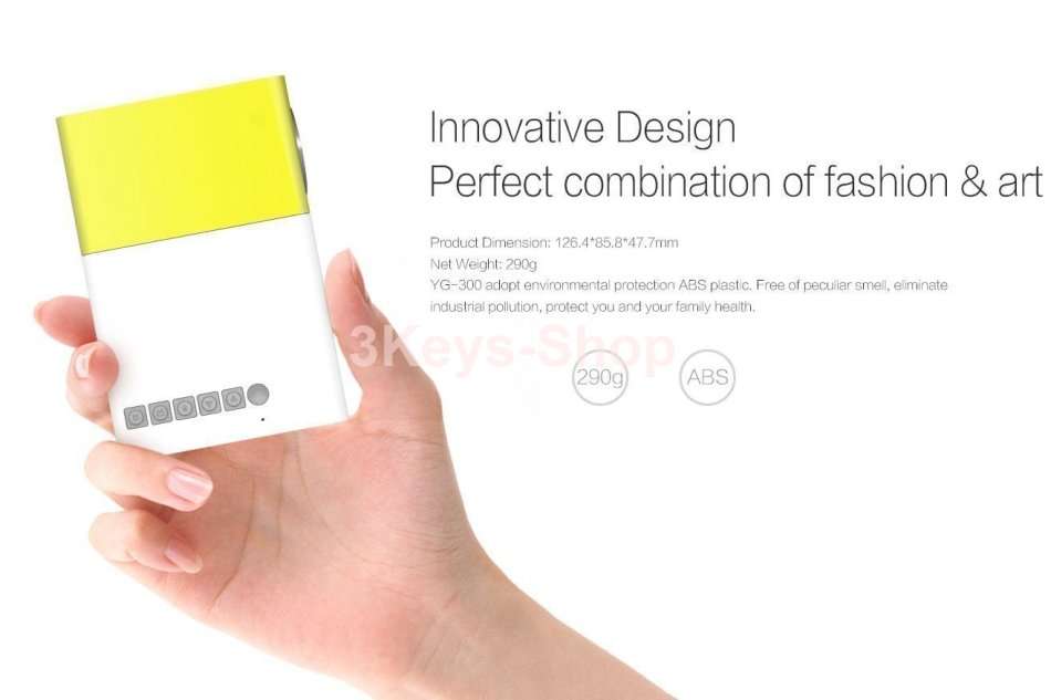 Mini Projector, Portable Pico Full Color LED LCD Video Projector for Children Present, Vi