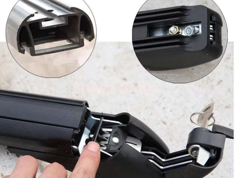 Universal Lockable Car Roof Rack Cargo Luggage Carrier Lightweight Roof Rail with Anti-Theft Lock