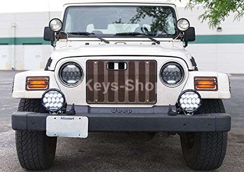 2PCS 75W Headlamp 7 Inch Jeep Wrangler Led Headlight with DRL for Wrangler JK TJ Cruiser Hummer H1