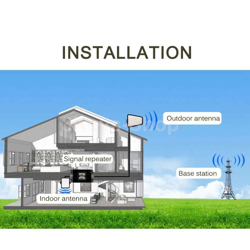 Lintratek 2G 3G 4G LTE Cell Phone Signal Booster Amplifier Repeater 850MHz 1900MHz Antenna Set