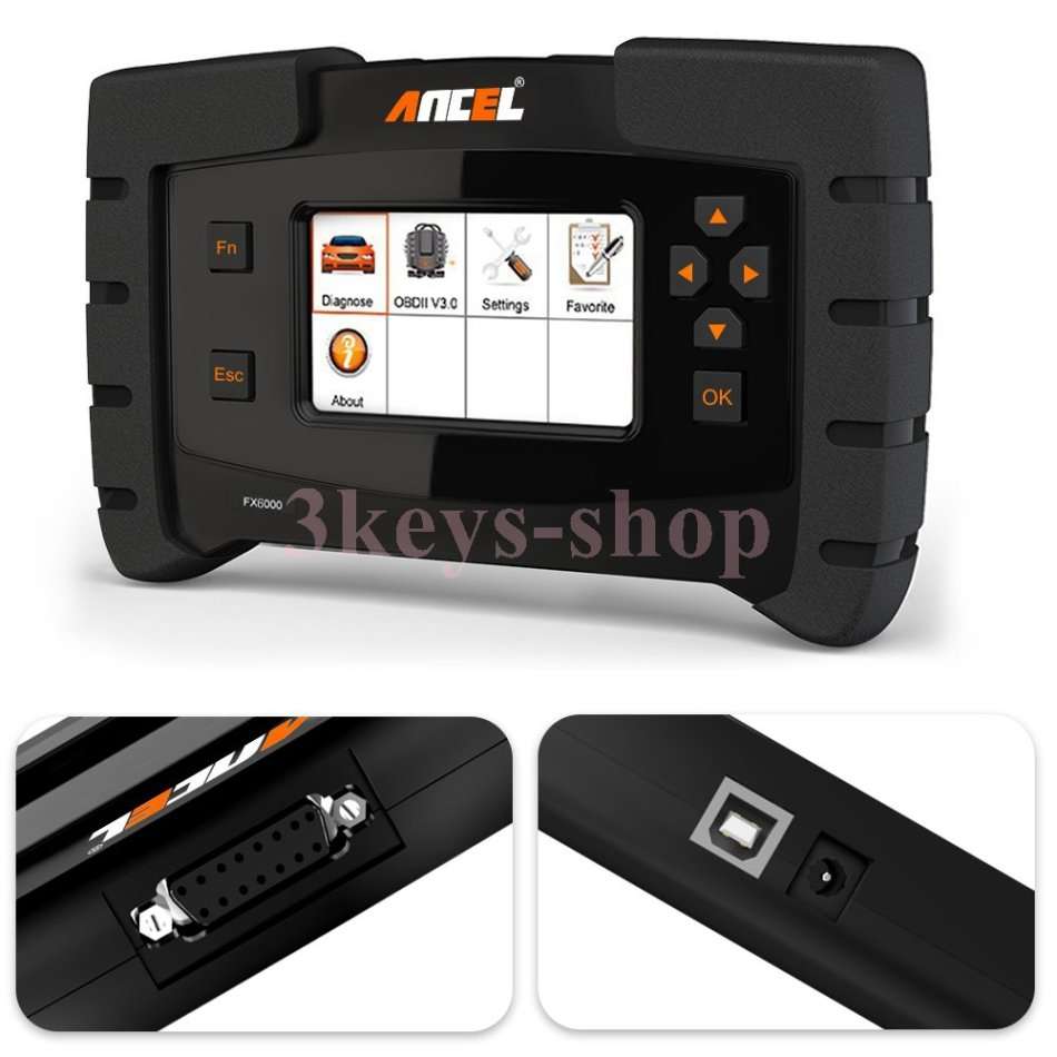 ANCEL FX6000 OBD2 Scanner with Full System Automotive Code Reader Vehicle OBDII Diagnostic Scan Tool