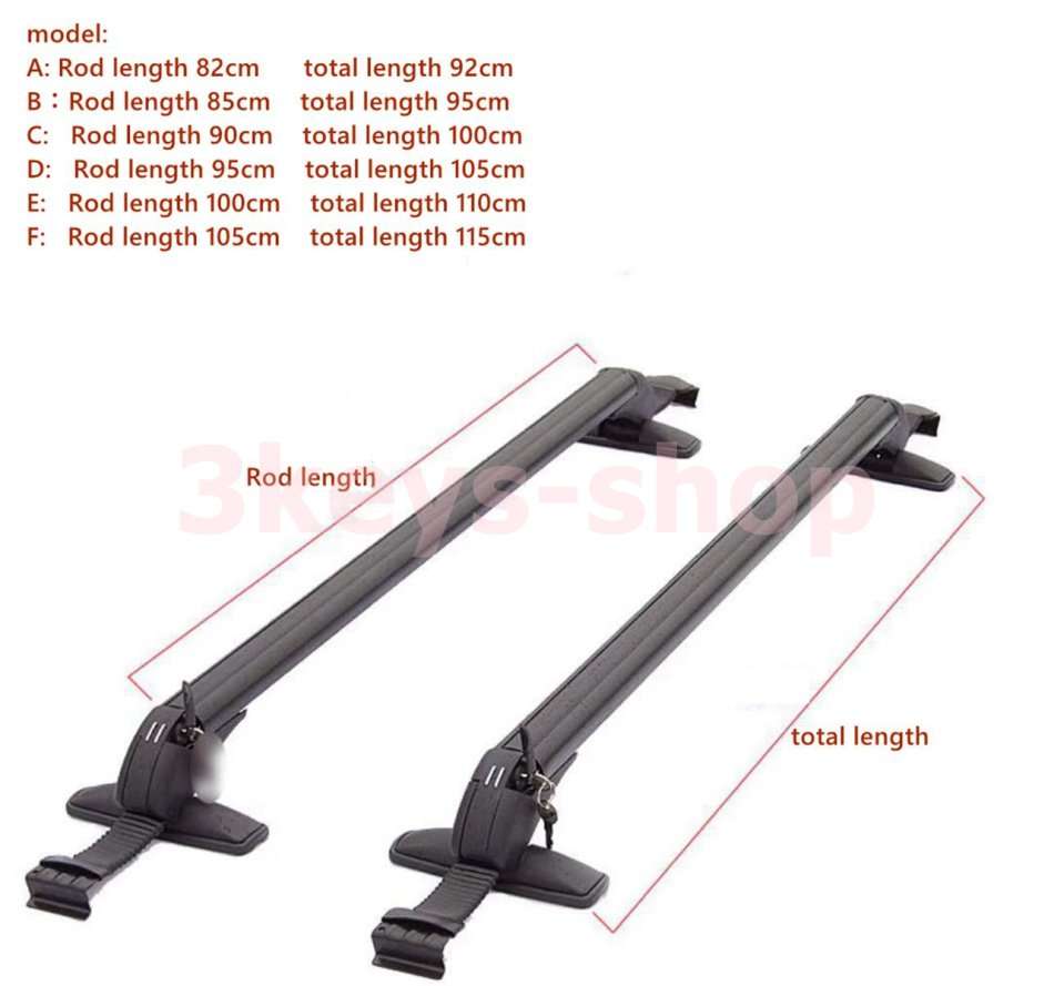 Universal Lockable Car Roof Rack Cargo Luggage Carrier Lightweight Roof Rail with Anti-Theft Lock