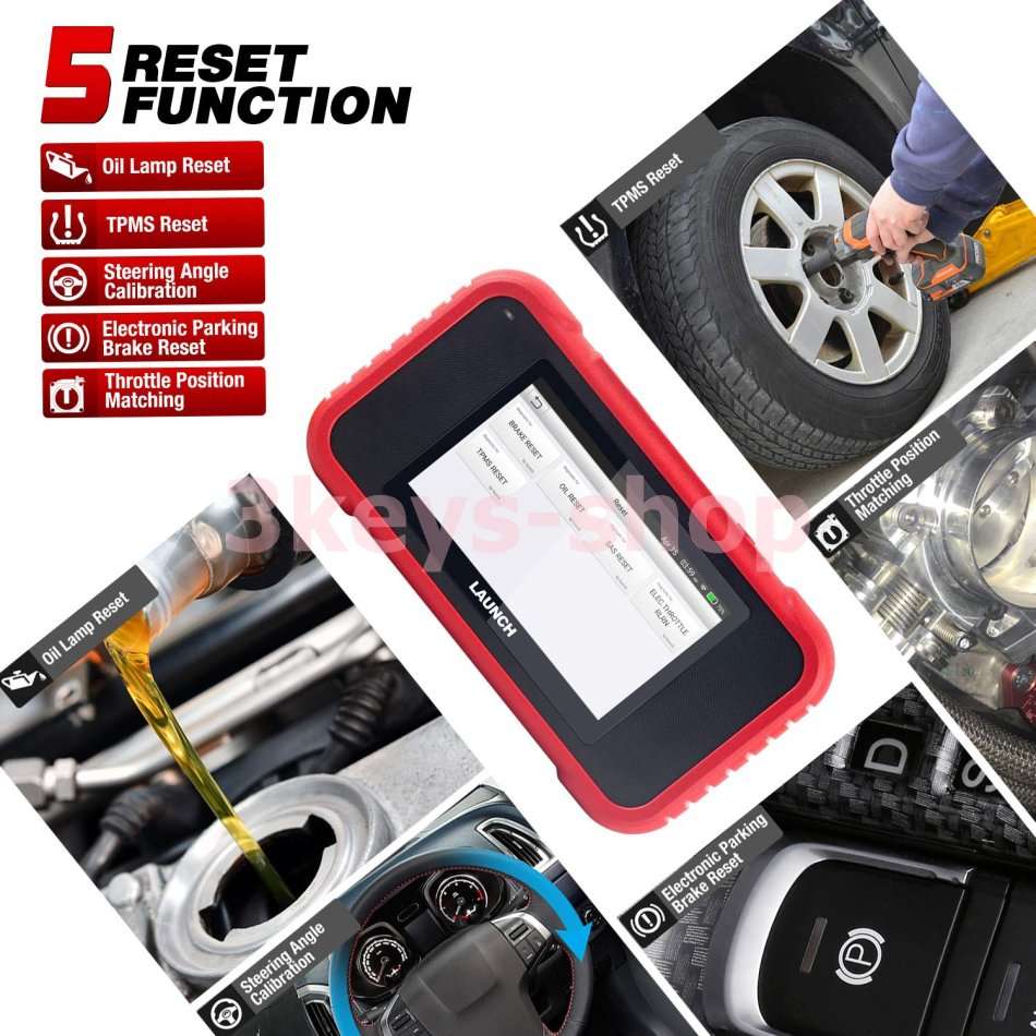LAUNCH OBD2 Scanner CRP129E  Engine/ABS/SRS/Transmission Diagnostic Scan Tool with Oil Service/EPB/