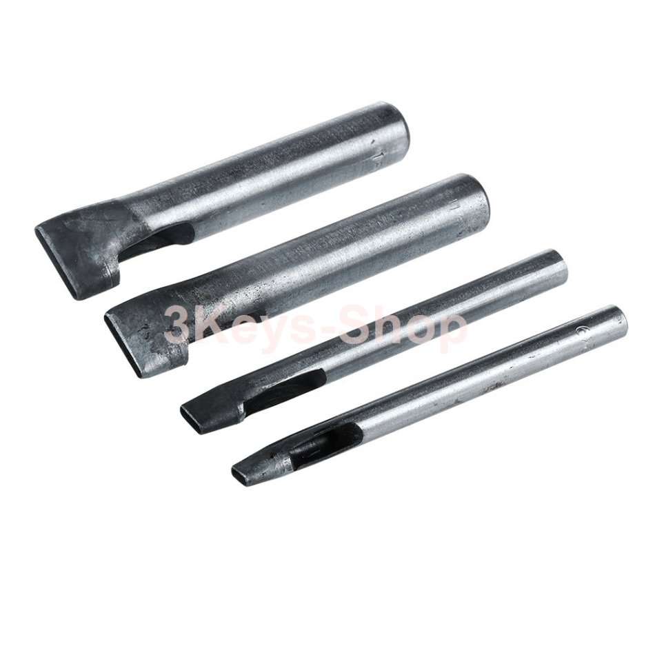 12Pcs Oval Shape Leather Craft Hole Punch Set Punch Belt Watch Band for Leather Working Oblong Shape