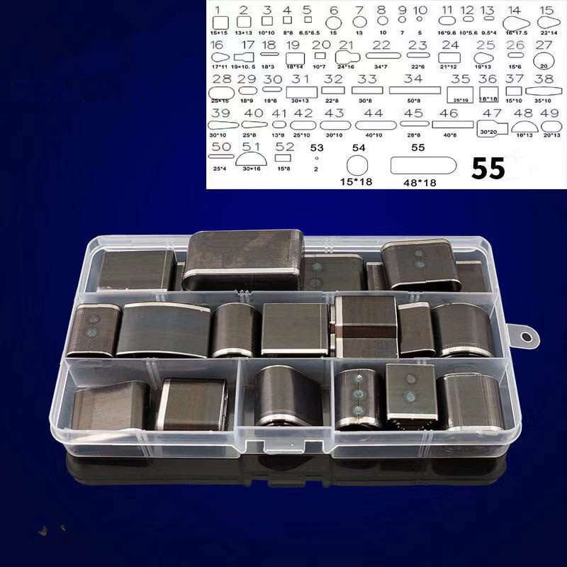 Leather Cutting Tool 55 Shape Style Hole Hollow Cutter Punch Kit Leather Craft DIY Set for Handmade