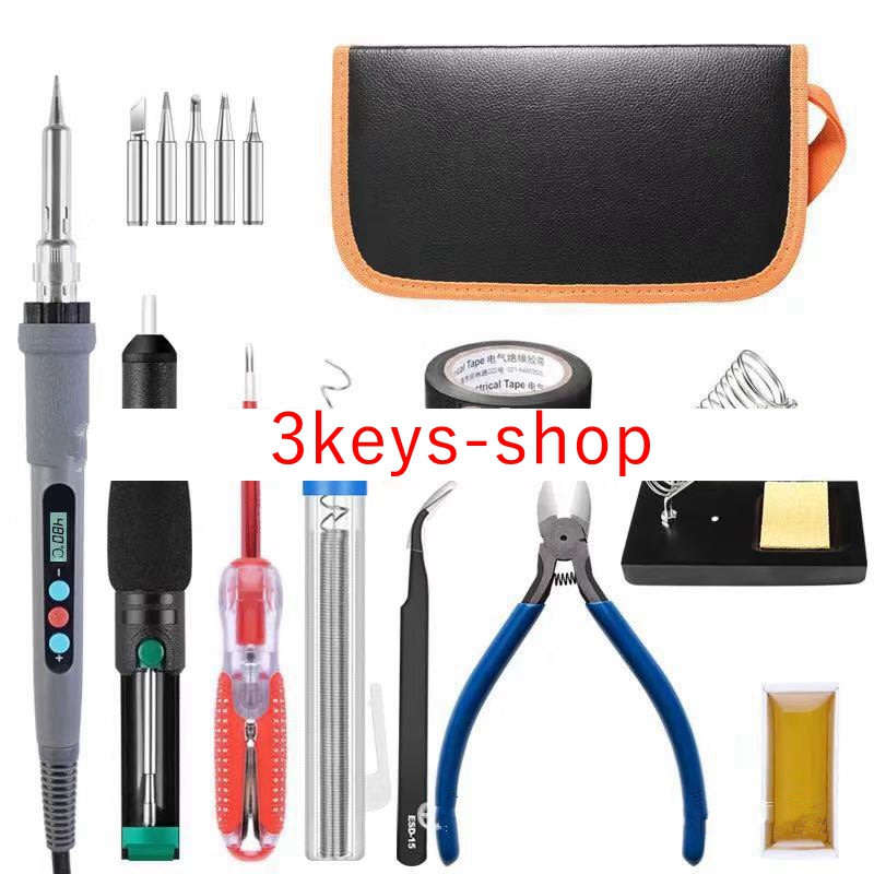 LED digital 90W high power adjustable temperature electric iron combination package