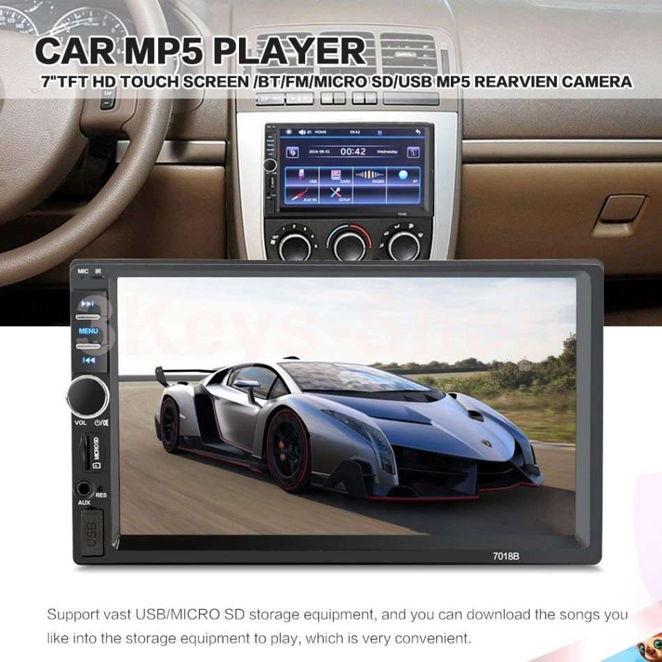 General Car Models 7'' inch LCD Touch Screen Car Radio Player Bluetooth Car Audio+ Rear