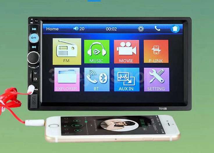 General Car Models 7'' inch LCD Touch Screen Car Radio Player Bluetooth Car Audio+ Rear