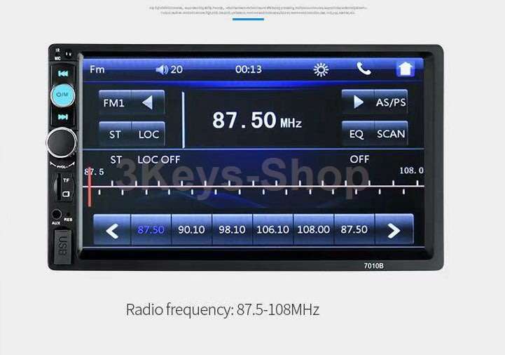 General Car Models 7'' inch LCD Touch Screen Car Radio Player Bluetooth Car Audio+ Rear