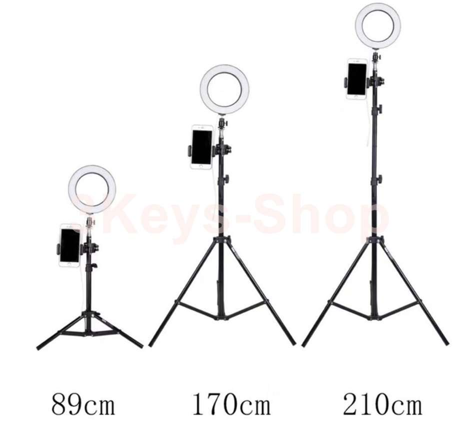 Selfie Ring Light with Tripod Stand & Cell Phone Holder for Live Stream/Makeup , Mini Led Camera Rin