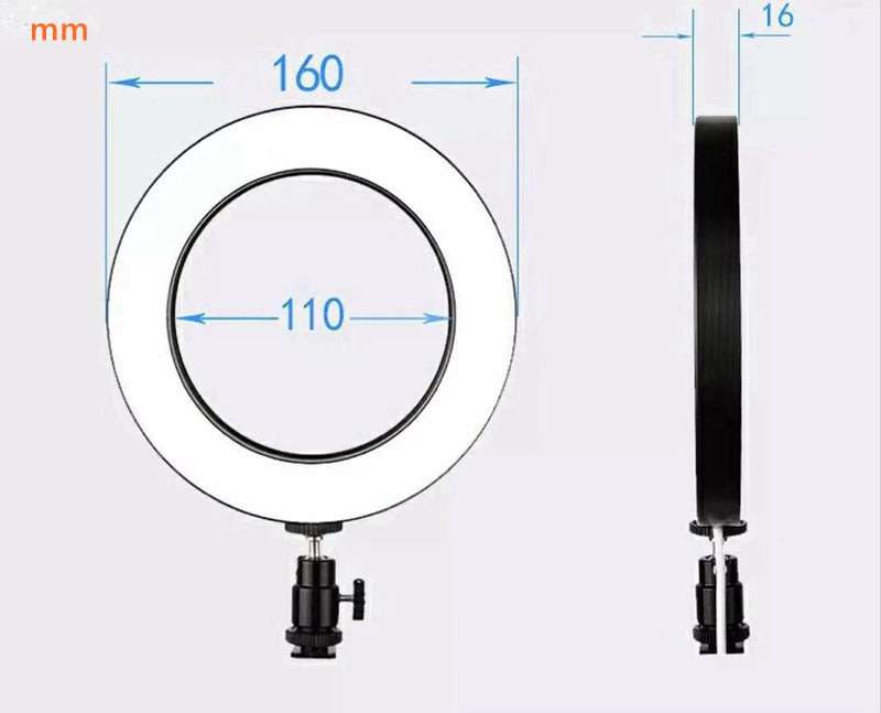 Selfie Ring Light with Tripod Stand & Cell Phone Holder for Live Stream/Makeup , Mini Led Camera Rin