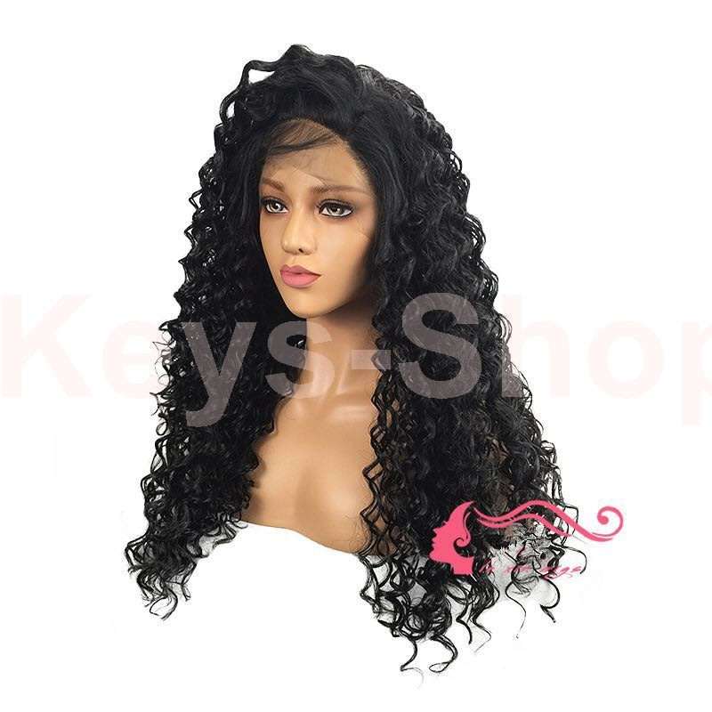 26inch Hair Synthetic Wig Lace Front Wigs Long Loose Curly with Baby Hair Natural Hairline Heat Resi