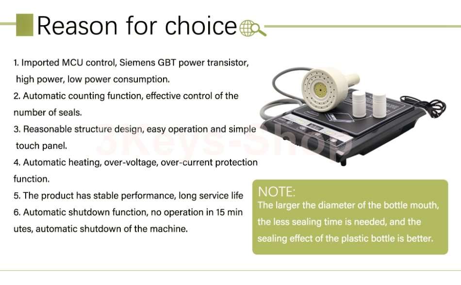 Manual Induction Bottle Cap Sealer 15-100mm Handheld Jar Heat Sealing Machine for Plastic Glass Bot