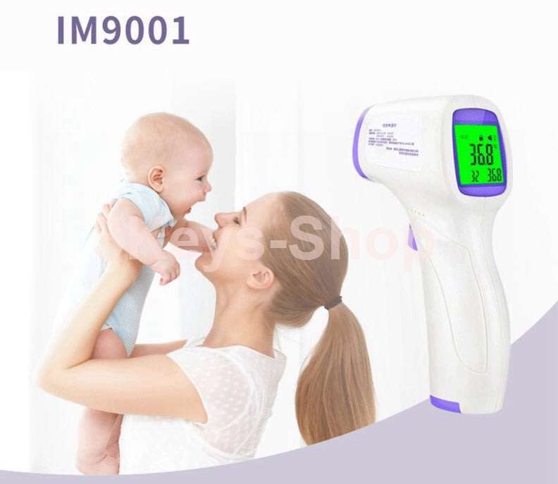 Multi Purpose Digital Infrared Thermometer, with 3 Colors Backlight LCD Display, Non-Contact Forehe