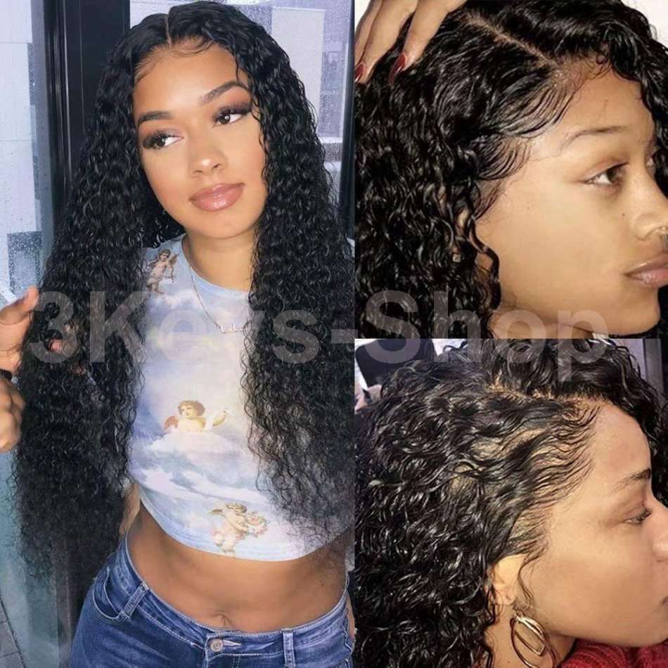 Lace Front Hair Wigs for Women Pre Plucked Hairline 150% Denisty Brazilian Curly Wave Lace Front Wig