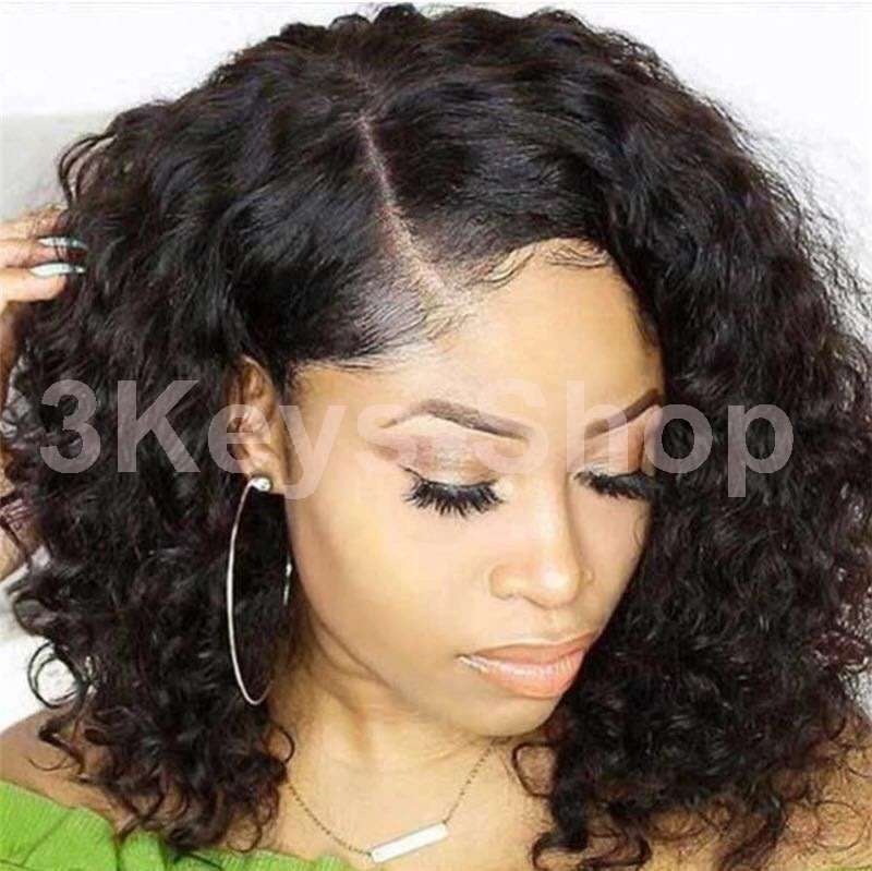 high quality synthetic hair curly wigs brazilian curly wave Lace Front wigs  hair curly bob wigs for