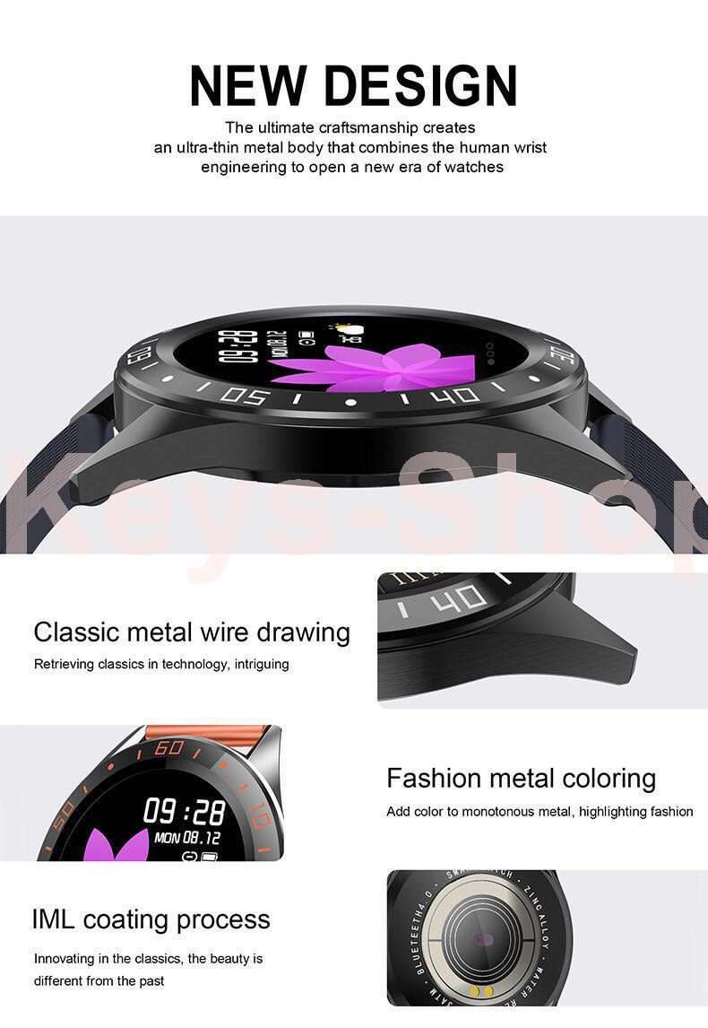 Smart Watch Fitness Tracker Gt105 Smart Watch Men Ip67 Waterproof 1.2 Inch Screen Heart Rate Smart W