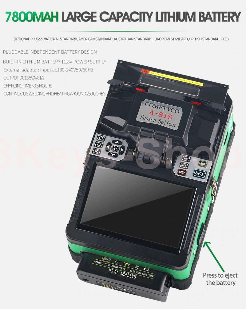 Fiber Fusion Splicer Automatic Focus A-81S FTTH Fiber Precision Optical Fusion Splicer Kit
